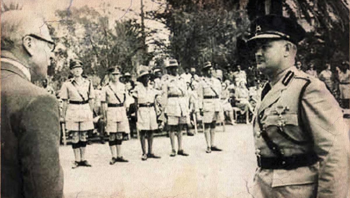 Lt. David P.P. Cracknell with Eritrean police troops