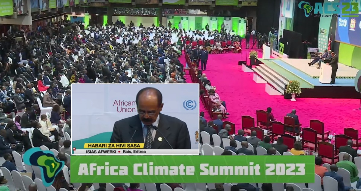 President Isaias Afwerki delivered a keynote address at the 2023 Africa Climate Summit in Nairobi, Kenya.