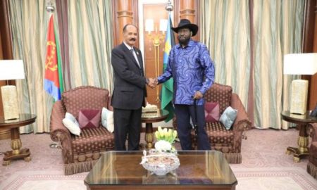 President Isaias and President Salva Kirr discusse