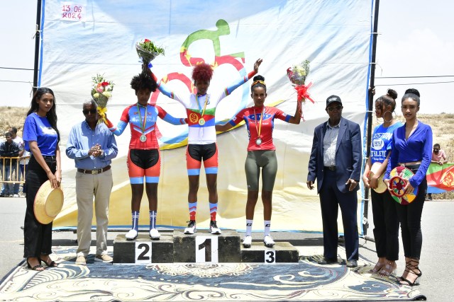 In the Elite Women's group, Adiam Dawit from Denden Club clinched the gold medal in the Individual Time Trial (ITT). Milena Yafiet from Denden club secured the silver medal, while Suzana Fisahaye from the Defense Forces took home the bronze.