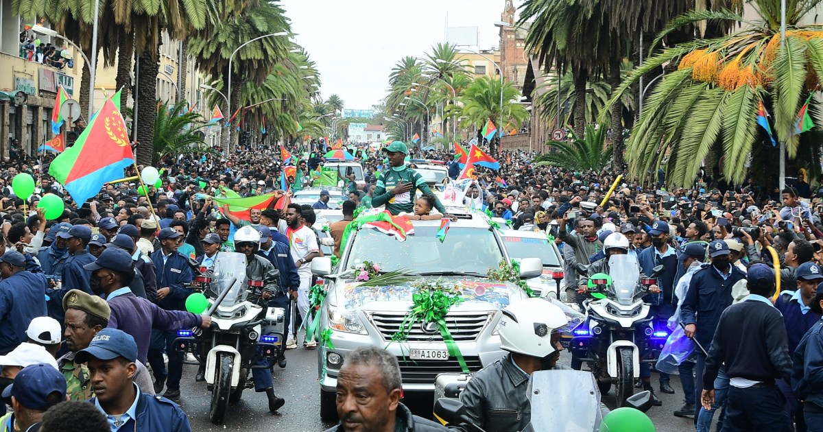 Biniam Girmay reception ceremony in Asmara