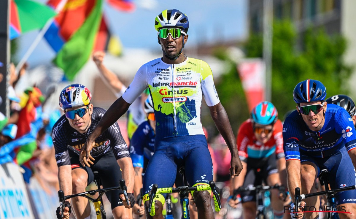 Biniam Girmay throws down the gauntlet with sprint victory on Tour de Suisse stage two