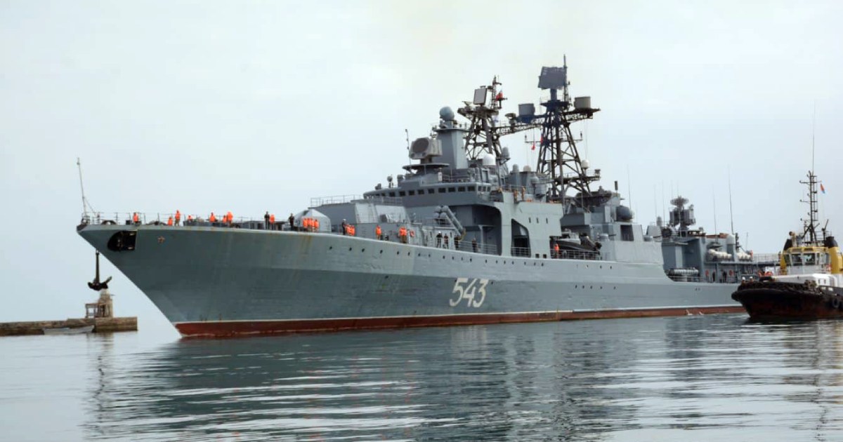 Russia's Pacific Fleet frigate Marshal Shaposhnikov enters Eritrea's Red Sea